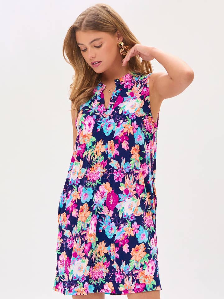 Navy Lizzy A-Line Dress for wholesale on Faire