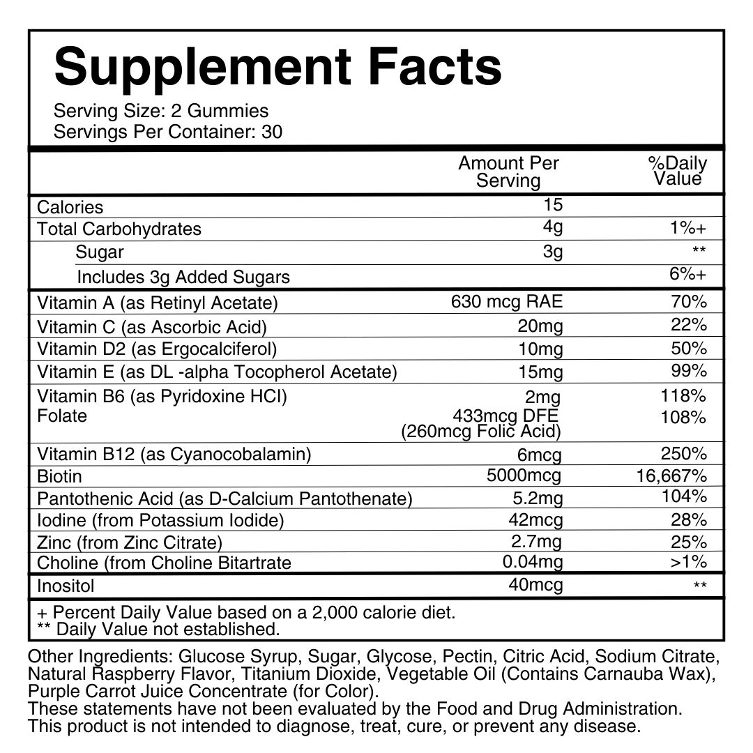 WEEM - Wholesale Oral Supplement/Vitamin - Hair, Skin & Nails Gummies – Grow Thicker, Fuller Hair7