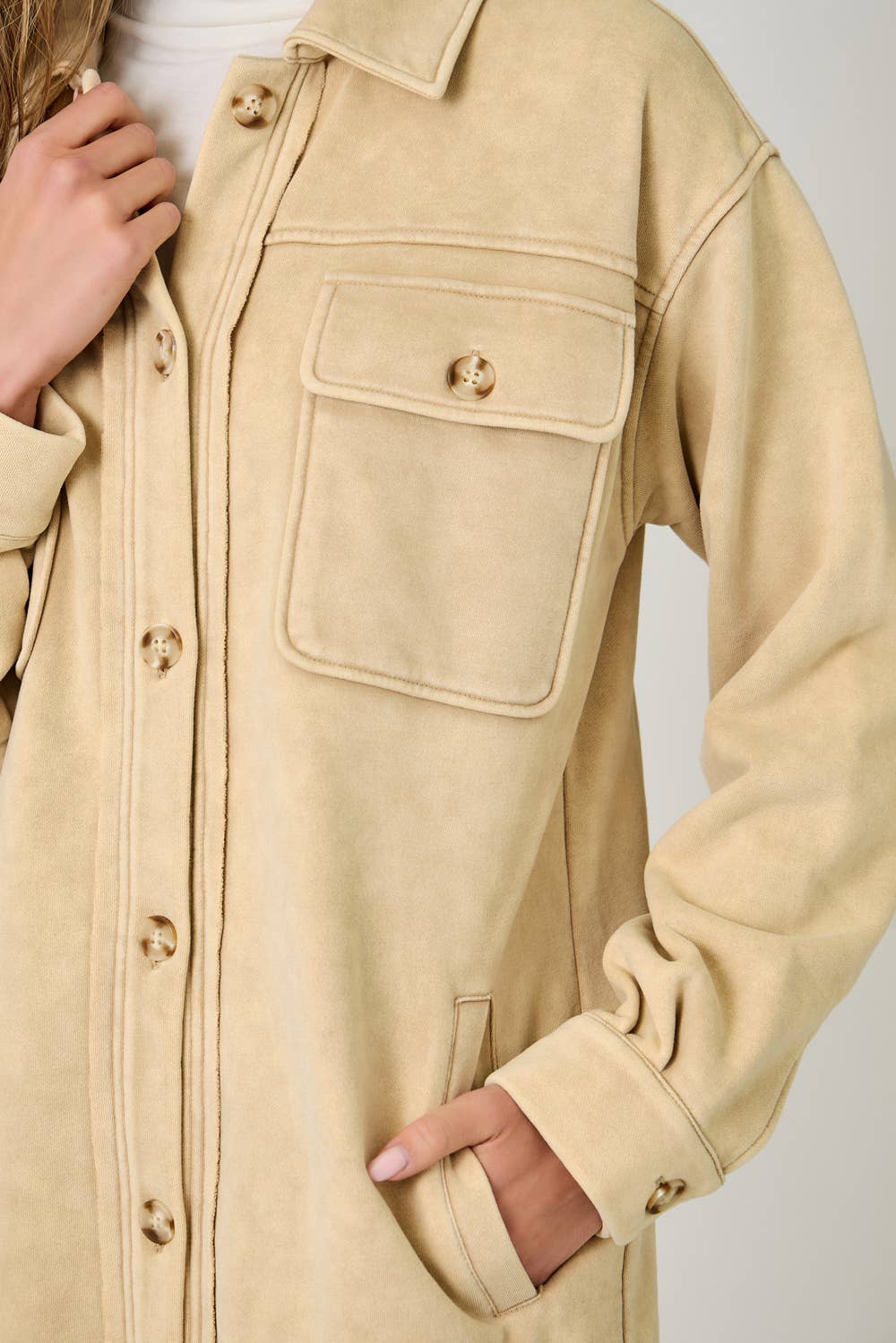 Mystree - Vendita all'ingrosso Giacca - Donna - 61231 Giacca Lunga in Spugna Lavata15