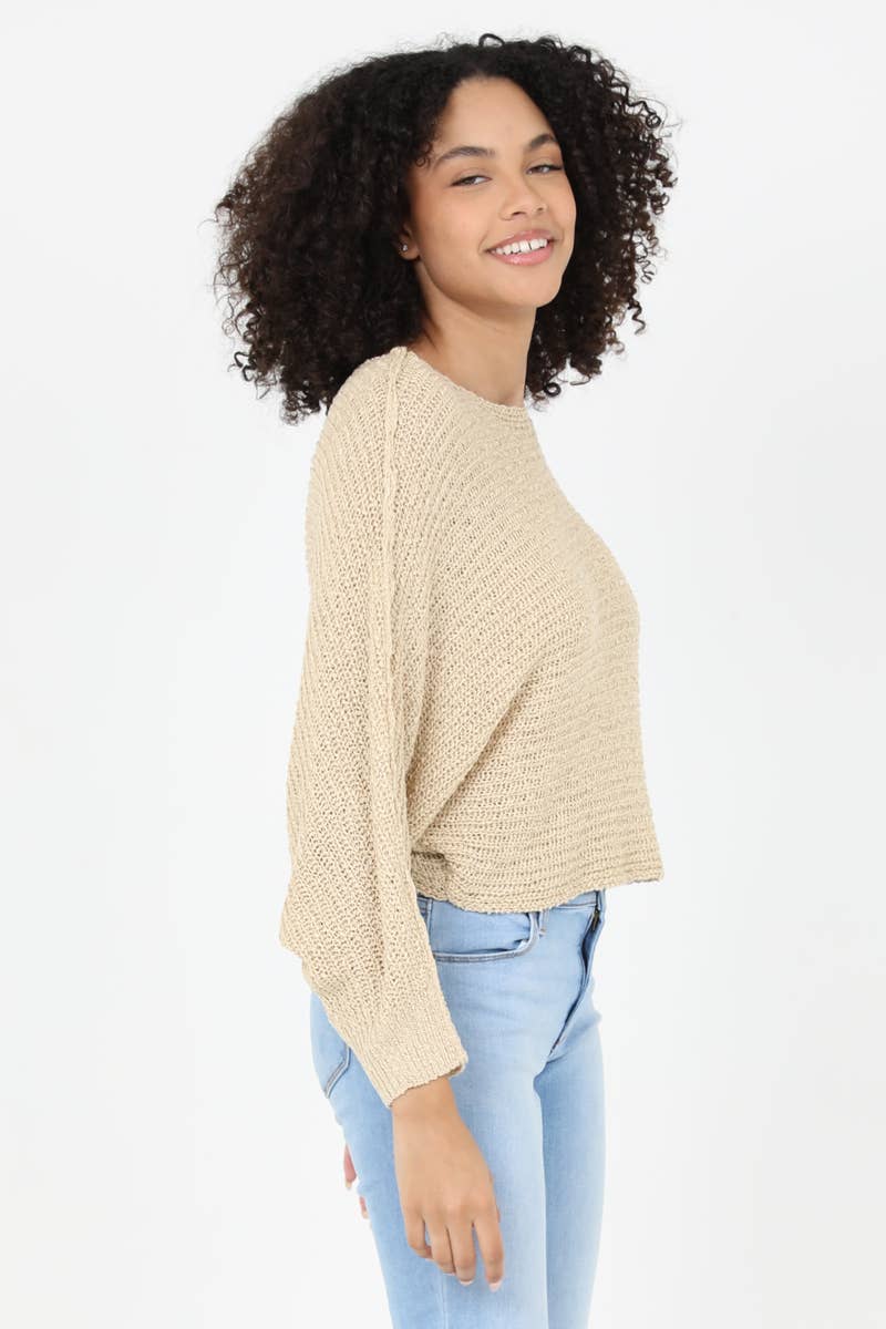 ANGIE - Wholesale Knit Sweater - Women's - XHQ18-ASIS OPEN KNIT LIGHT WEIGHT PULLOVER SWEATER19