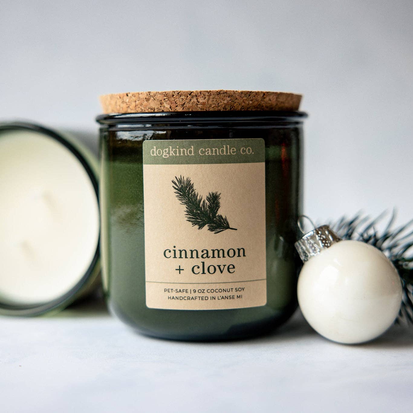 Dogkind Candle Co - Wholesale Jar/Filled Candle - Cinnamon + Clove1