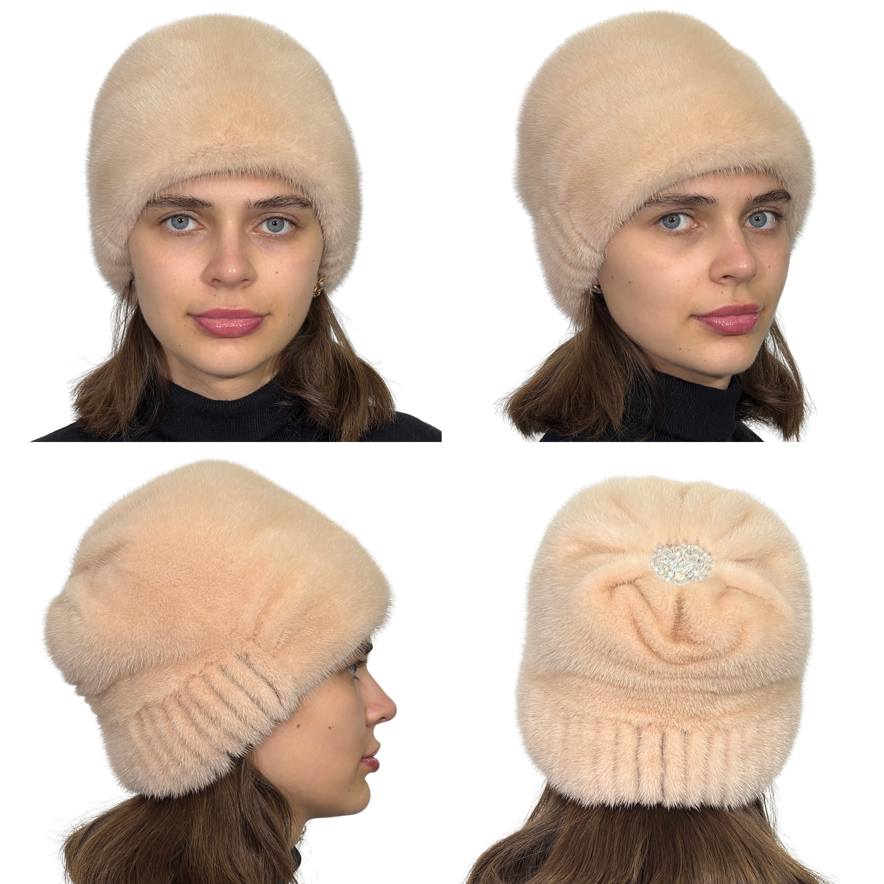 FurStyleUa – wholesale Mössa - Dam – Damernas äkta pälsmössa vinter minkmössa ryska pälsmössor kepsar7