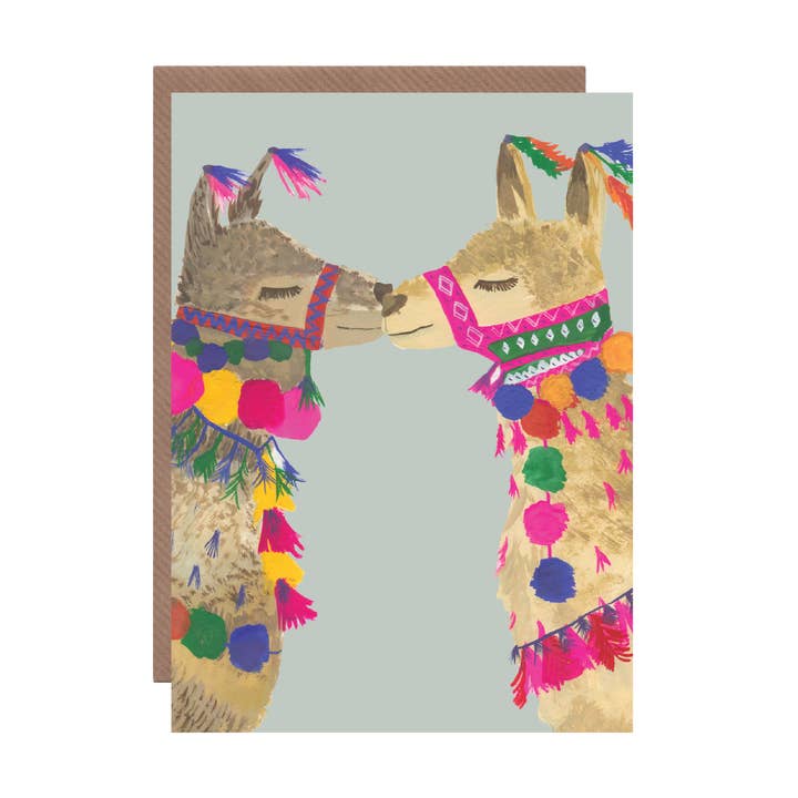 Carte de vœux « Love Llamas » pour la vente par Hutch Cassidy (Greetings Cards and Paper Goods)