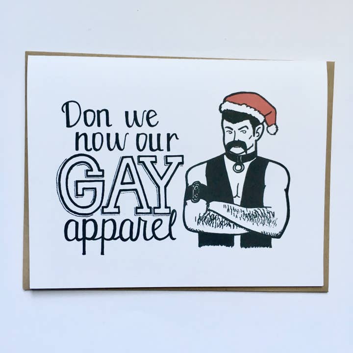 Don We Now Our GAY Bekleidung - handbeschriftete Weihnachtsk für den Großhandel von Henson Handmade