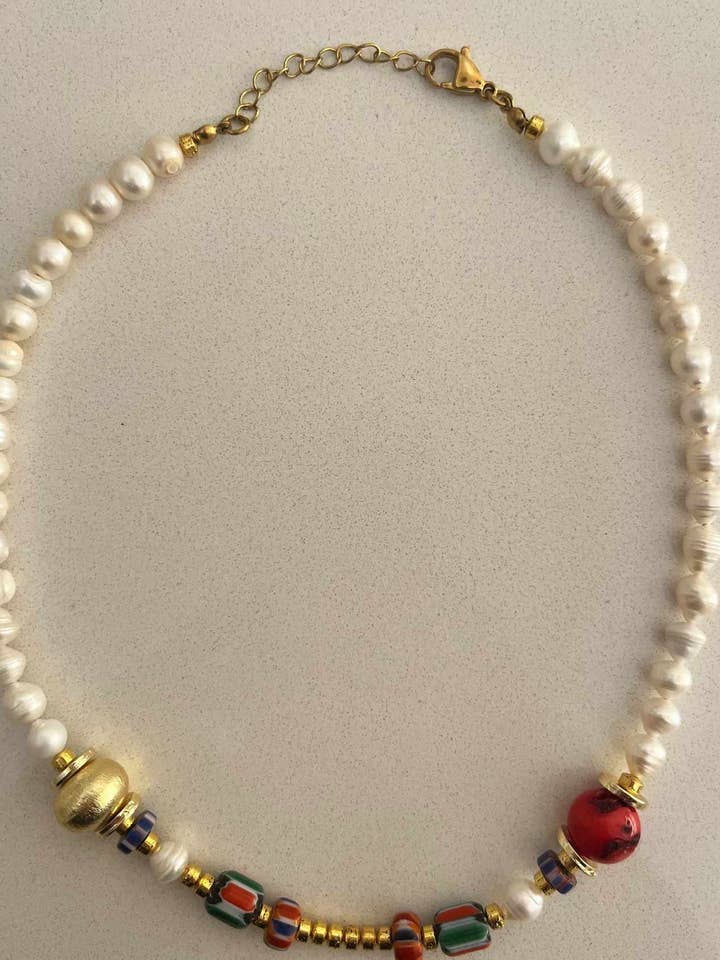 Aegean Pearl Glass Necklace for wholesale by Patara Life