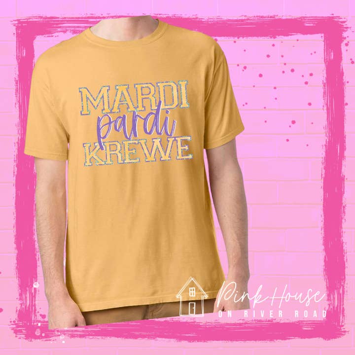 Mardi Pardi Krewe Mardi Gras grafisk T-shirt för wholesale av Pink House On River Road