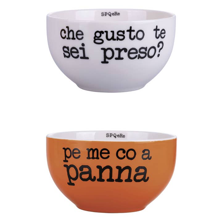 Set de 2 tazones para helado SPQERE blanco y óxido para venta al por mayor de VdE Tivoli 1996