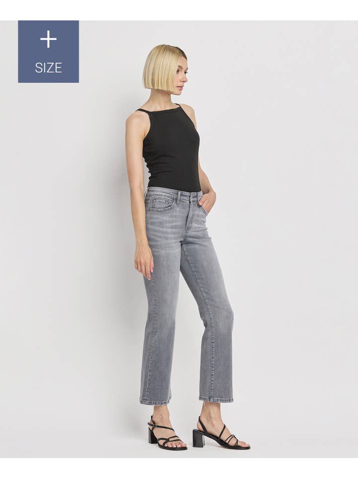 HØJDYK PLUS SIZE JEANS MED HØJ HÆVE ANKELSTØVLER T6413-P for engroshandel på Faire