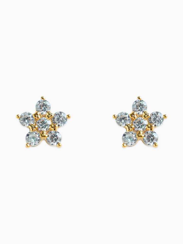 Petite Flower CZ Stud Earrings for wholesale by Sessori