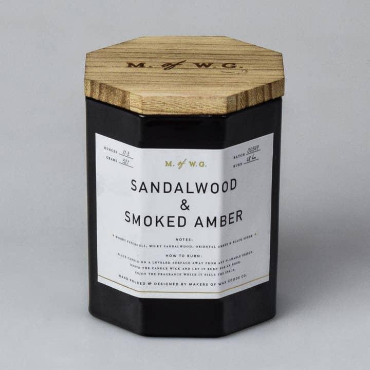 Sandalwood & Smoked Amber for wholesale by Makers of Wax Goods