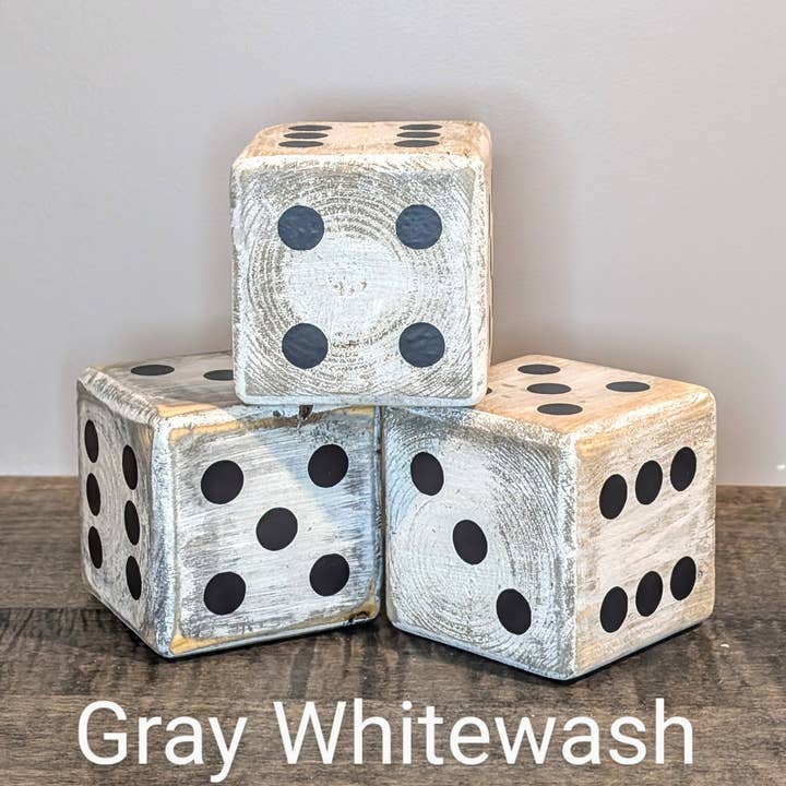 Jumbo Wood Dice 3.5" for wholesale by Rustic Fox Workhop