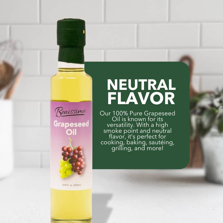 Benissimo - Wholesale Cooking Oil - Non-GMO Grapeseed Oil 8.45 oz3