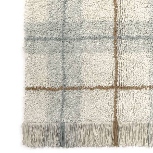Lorena Canals - Wholesale Area Rug - Kids & Baby - Washable Rug Tartan Blue Sage3