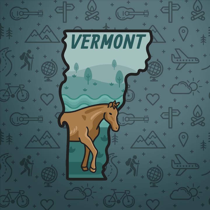 Done by Alex – Großhandel Aufkleber – Vermont Reiseaufkleber