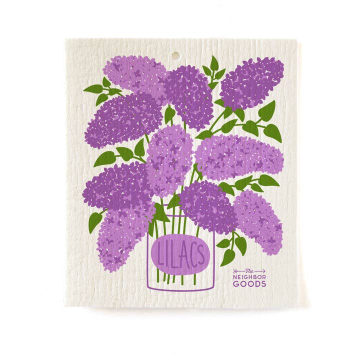 The Neighborgoods - Wholesale Dishcloth - EDIBLE FLOWERS (Lilac, Marigold, Rose) Sponge Cloth Set of 3