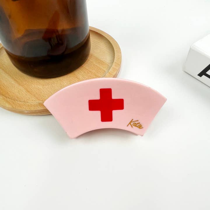 TheDivaSoap - Wholesale Hair Clip - Women's - Curved Acetate Hair Clips Nurses Day Hairpin