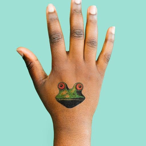 Tattly - Wholesale Temporary Tattoo - Trippy Frog Tattoo Pair