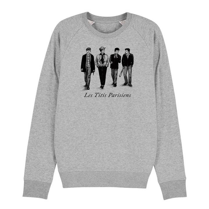 Les Titis Parisiens Sweatshirt Grey for wholesale by Gang de Paris