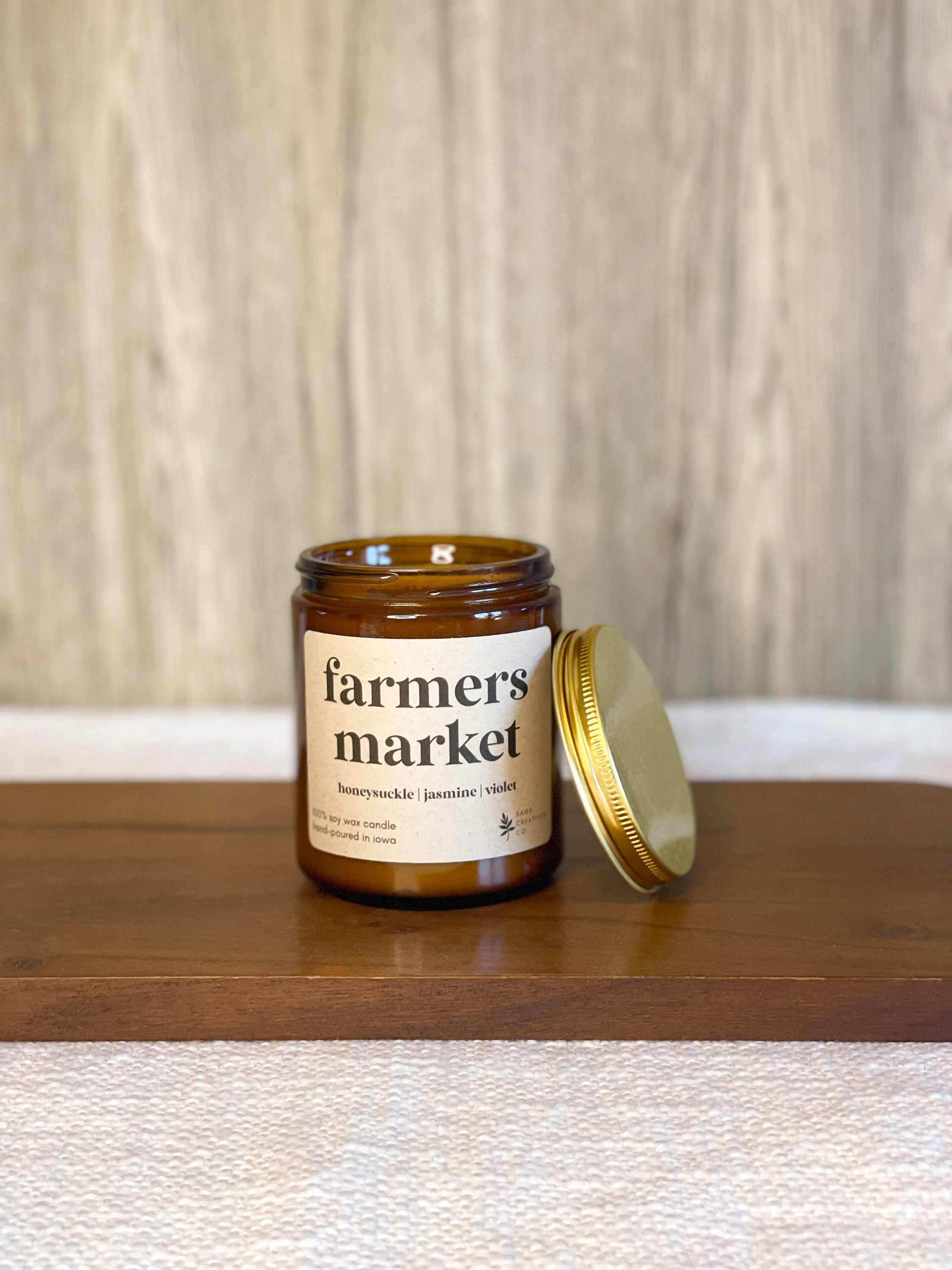 Sage Candle Co. - Wholesale Jar/Filled Candle - Farmers Market - 100% Soy Wax Candle2