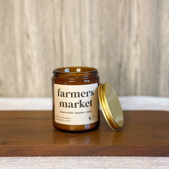 Sage Candle Co. - Wholesale Jar/Filled Candle - Farmers Market - 100% Soy Wax Candle2