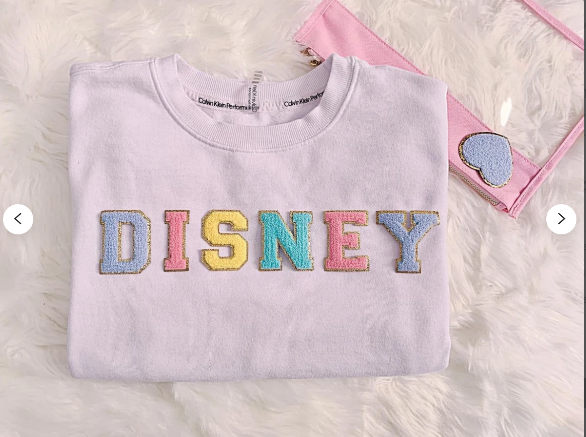 Chicbaby LLC - Wholesale Patch - 2.35 inch Iron on letters, Purple, Chenille Letters, varsity6