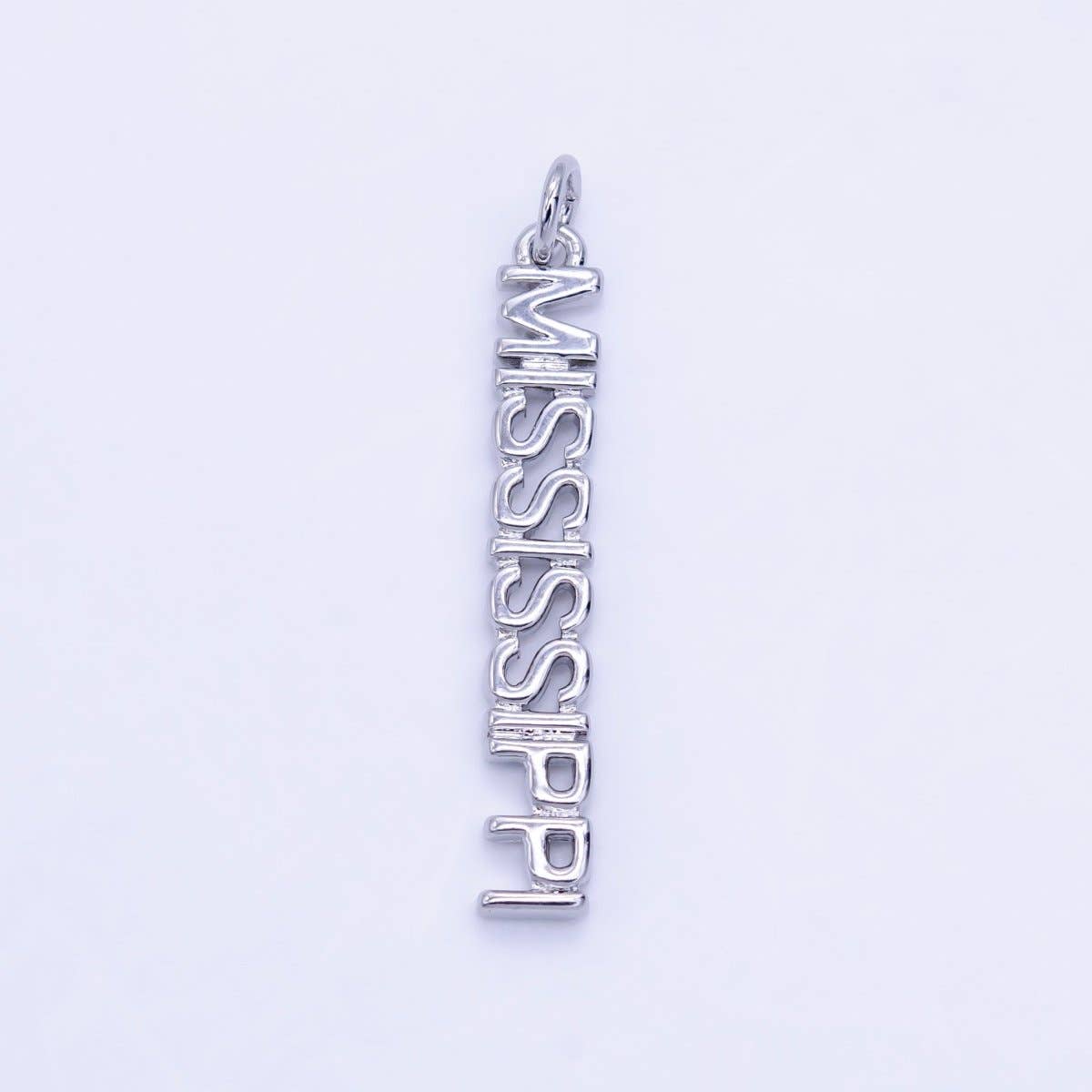 Aim Eternal - Wholesale Individual Charm/Pendant - 16K Gold Filled USA City States Script Tag Charm in Gold & Silver | D814 - D82319