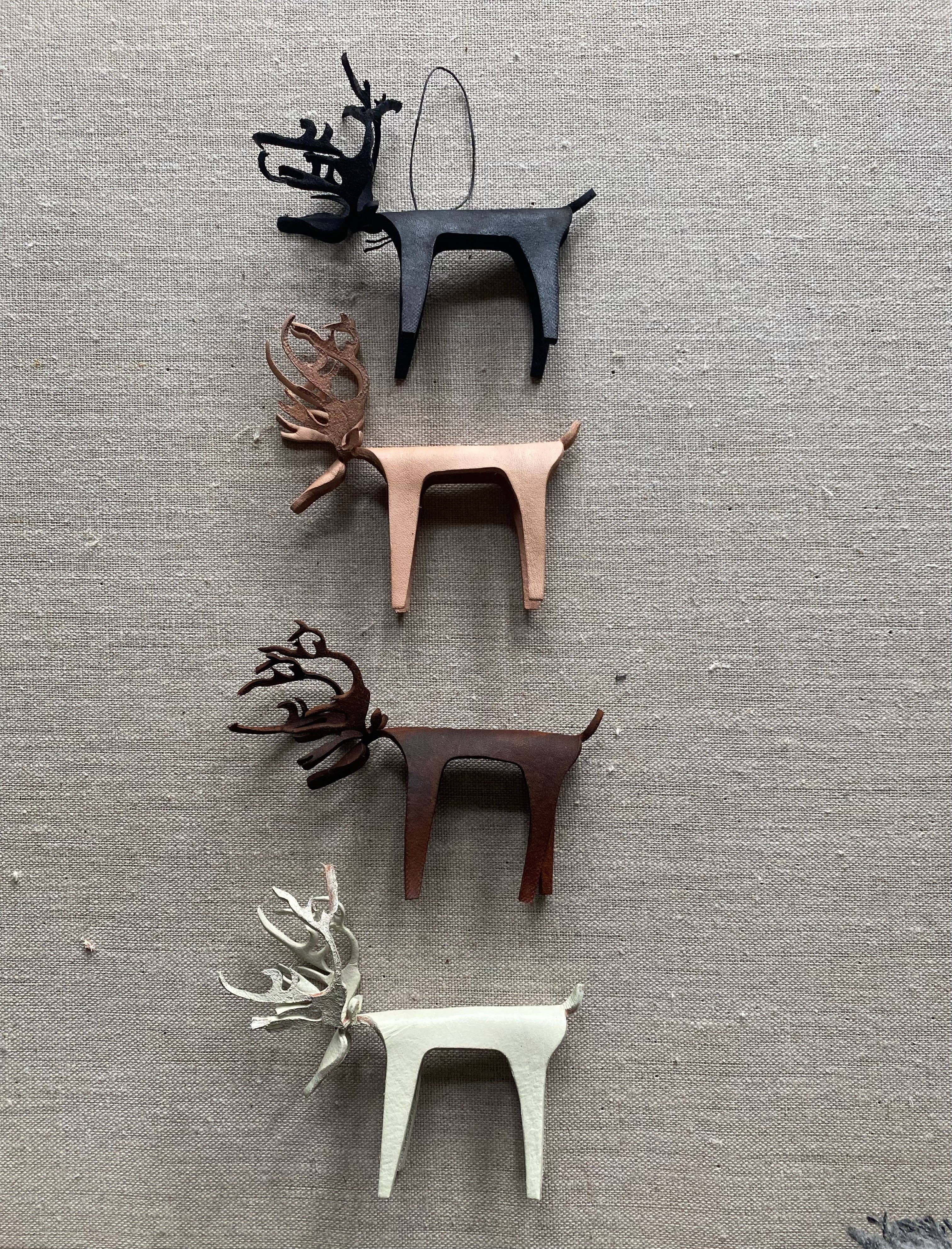 The Merchant Studio – wholesale Ornament – Leather Reindeer Ornament27