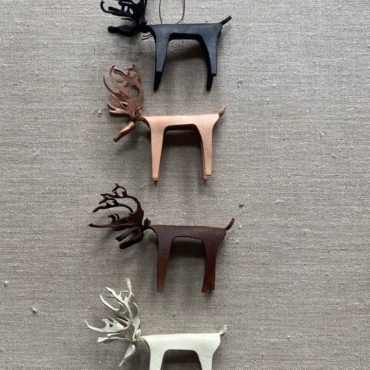 The Merchant Studio – wholesale Ornament – Leather Reindeer Ornament27