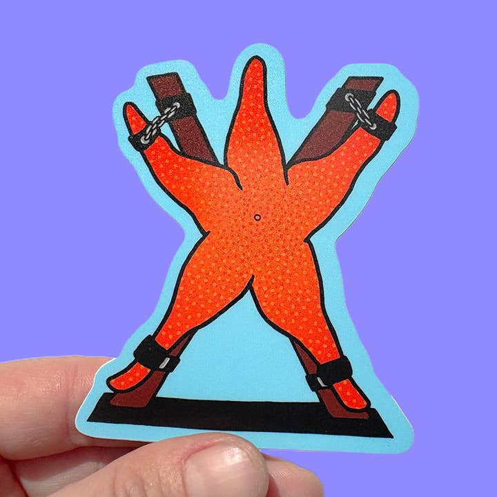 Pegatina de vinilo de presentación de estrella de mar para venta al por mayor de Tamiko Sidore Studio