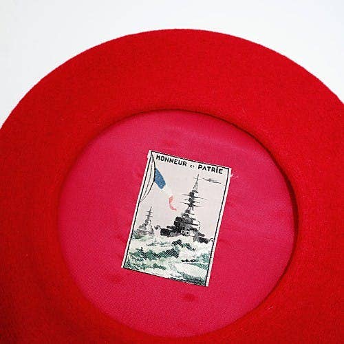 Vintage edition beret Honneur et Patrie - Red for wholesale by Le Beret Français