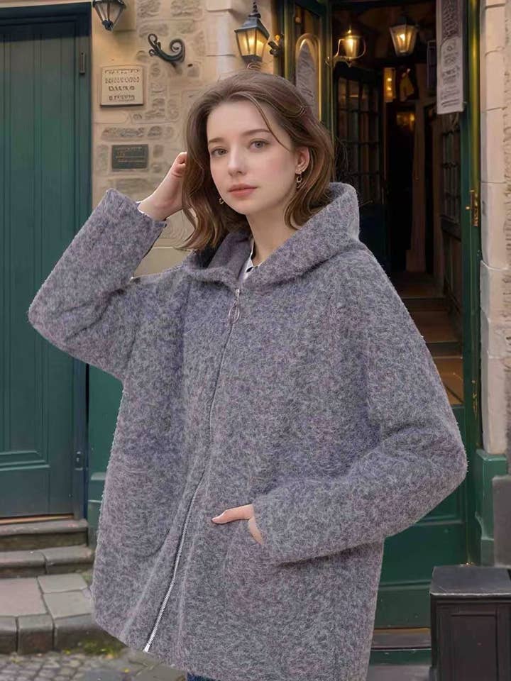 ORNELLA PARIS - Wholesale Jacket - Women's - Hooded zip-up jacket4