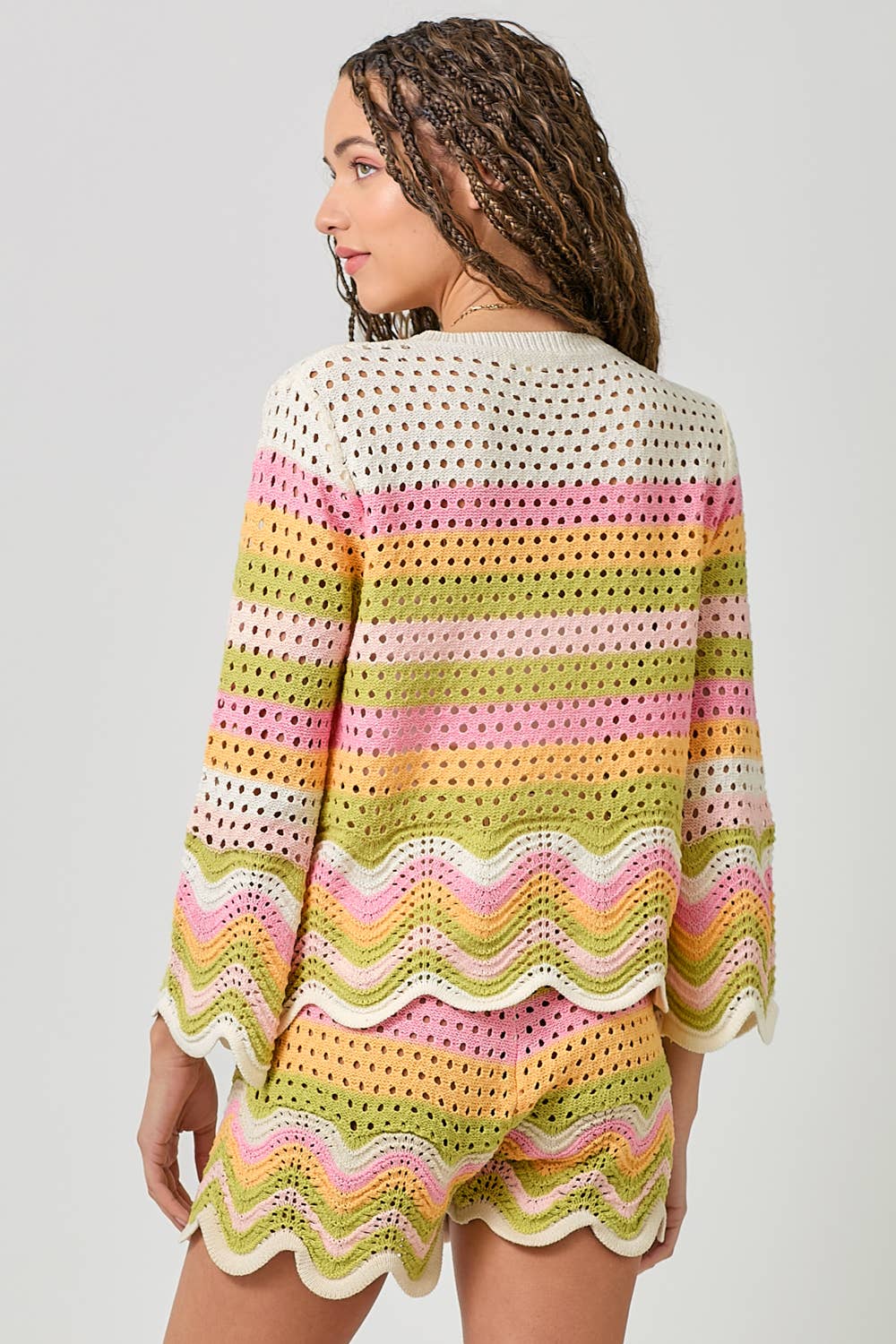 Mystree - Wholesale Pullover-trui - Dames - 61007 Open Stitch High Low Trui25