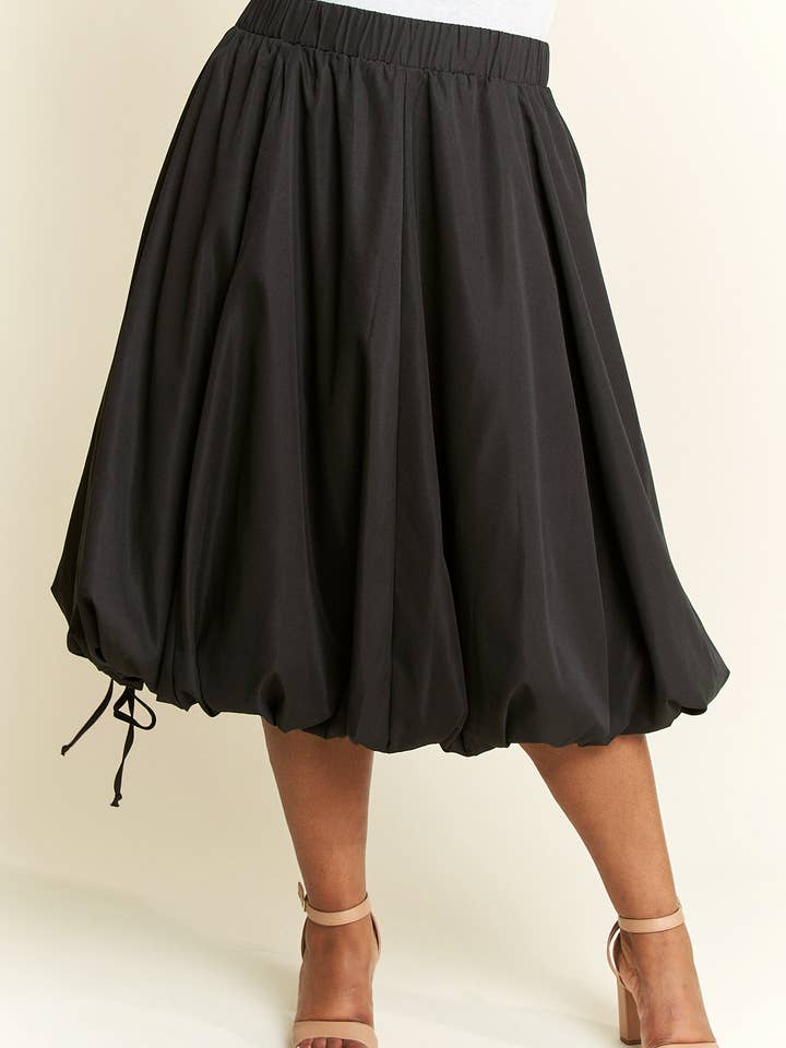 Plus verstellbarer Bubble Midirock mit seitlichem Kordelzug für den Großhandel von Namatt Design