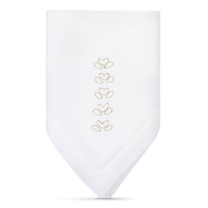 Leaf Linen Napkin gold Outline (Set of 2) for wholesale by Lenitar