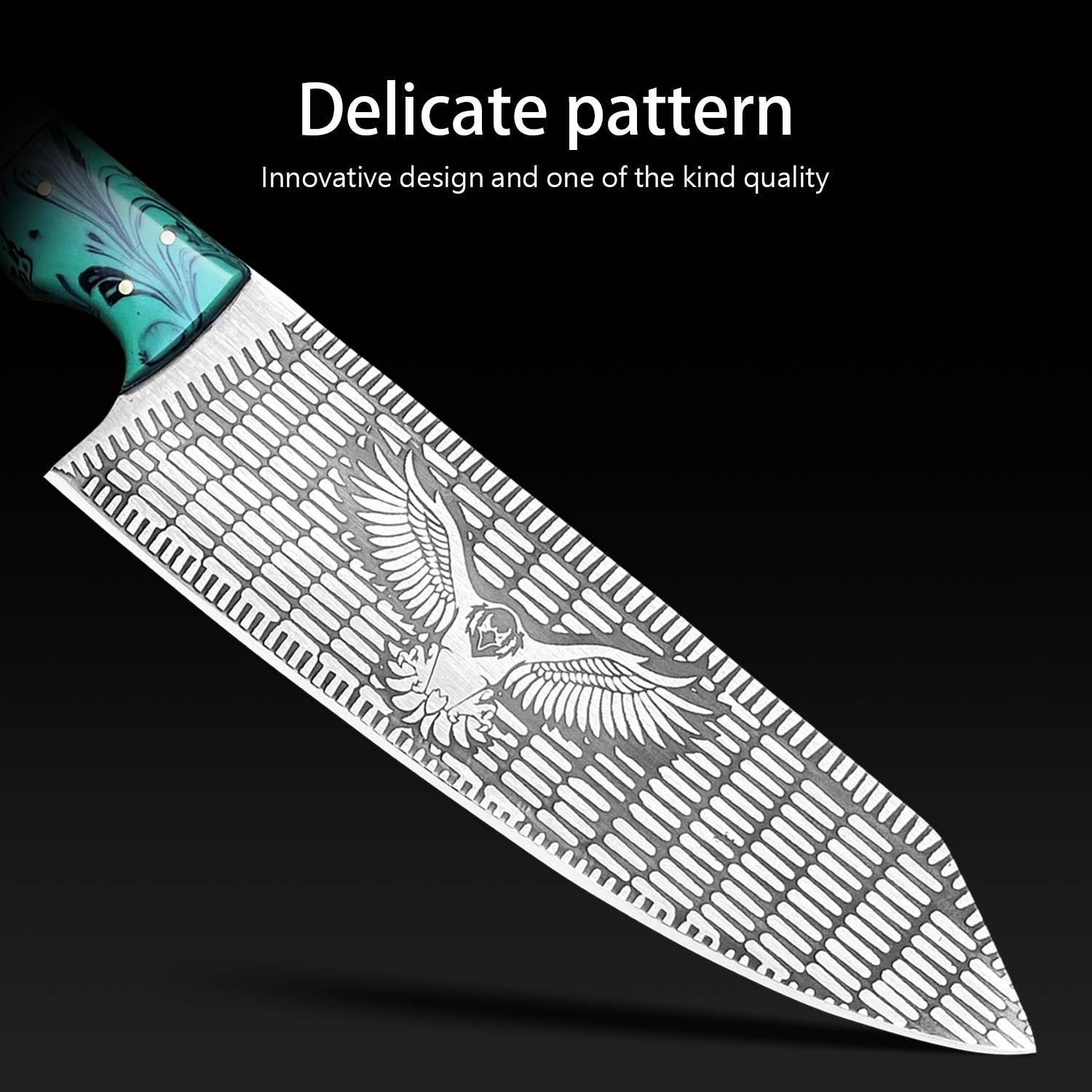 FH KNIVES - Wholesale Keukenmes - Roestvrijstalen keukenmes & leren schede, Chefmes3