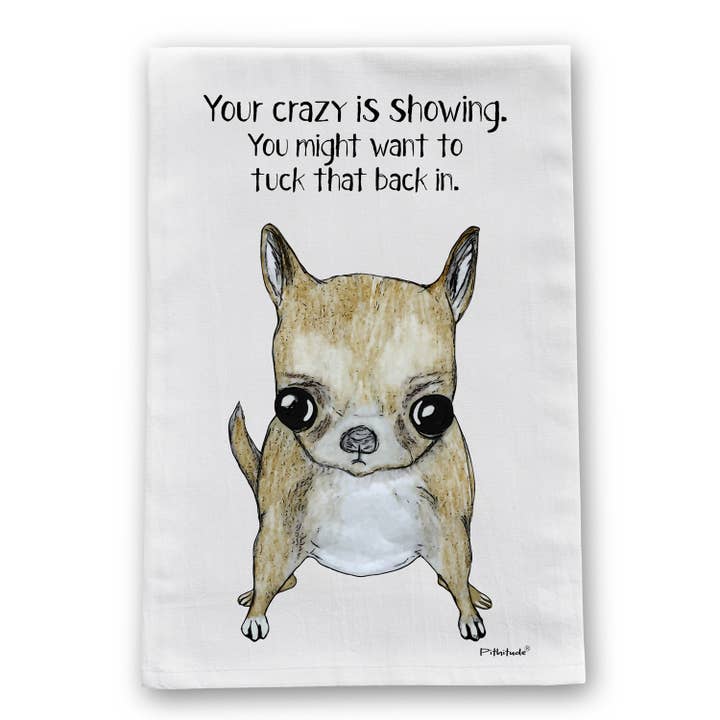 Crazy Chihuahua Dog Dish Towel for wholesale by Pithitude