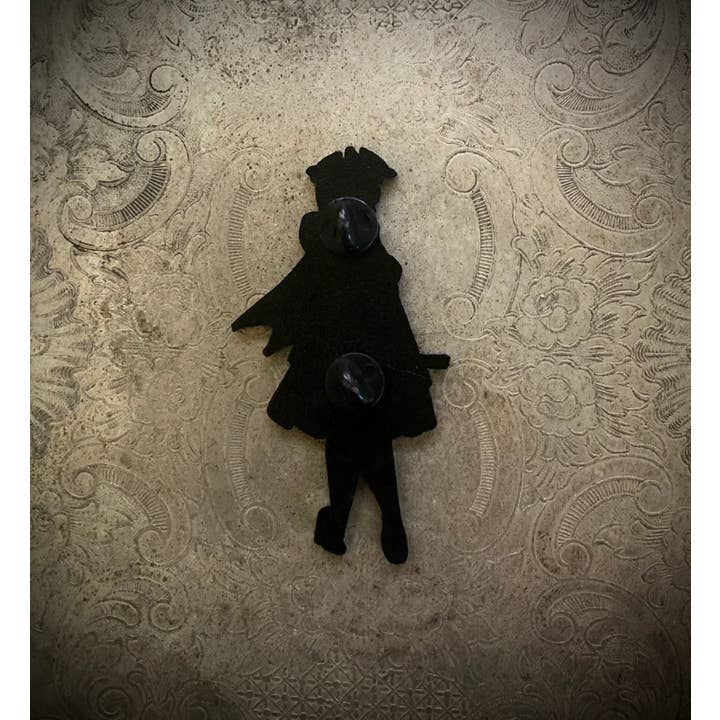 Sweet Siren Designs - Wholesale Lapel Pin/Button - Vampire Bat Babe Retro Pinup Enamel Pin2