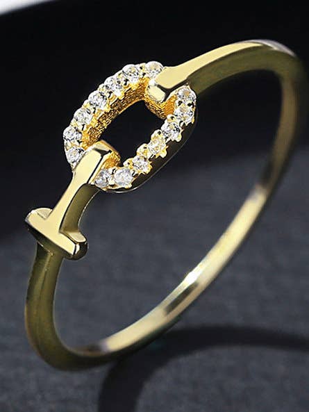 Ring Female S925 Sterling Silver Micro Inlaid Zircon for wholesale by Fui fui jewelry llc