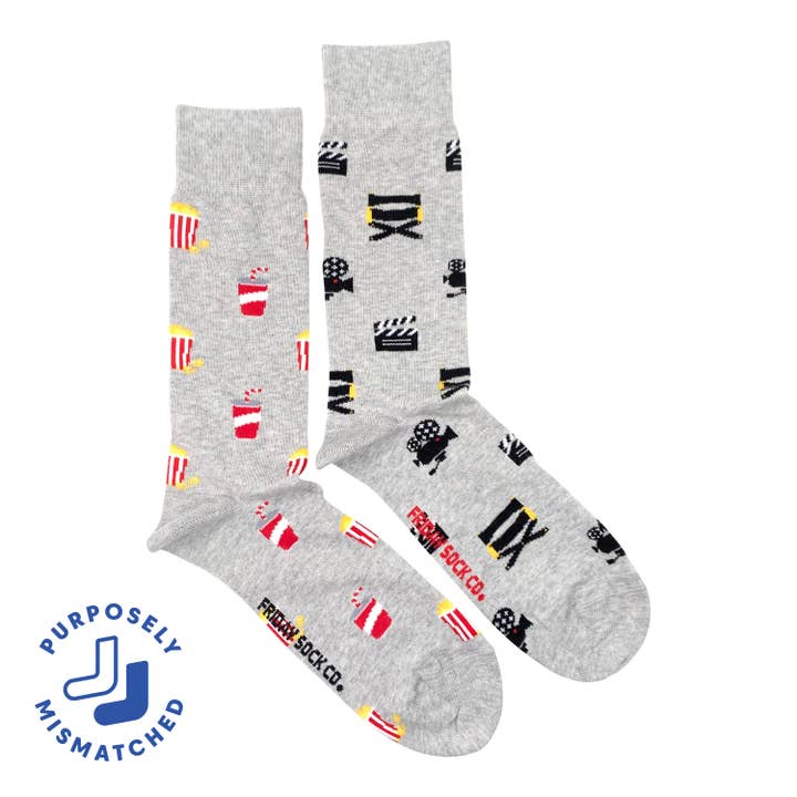 Calcetines de Cámara de Cine y Palomitas para Hombre para venta al por mayor de Friday Sock Co.