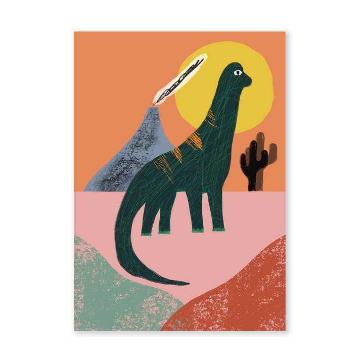 Dinosaur Card for wholesale by Molly Bland