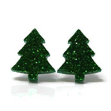 Boucles d'oreilles à tige en forme de sapin de pour la vente par Pretty Smart