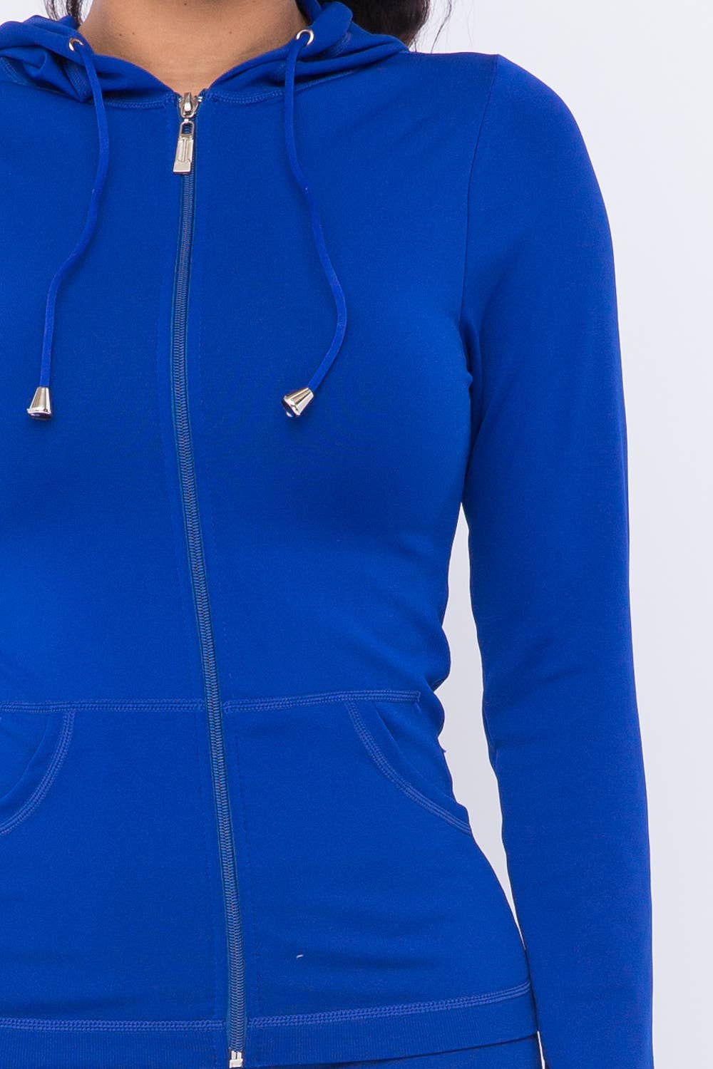 Julia by LoveJ - Vendita all'ingrosso Completo top e pantaloni (NON loungewear) - Donna - Completo con giacca con cappuccio e leggings senza cuciture con zip7