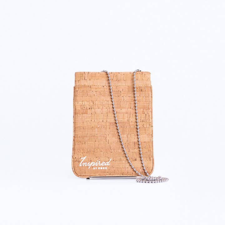 St. Augustine Cork Phone Crossbody -Natural for wholesale by KORK & Inspired by KORK