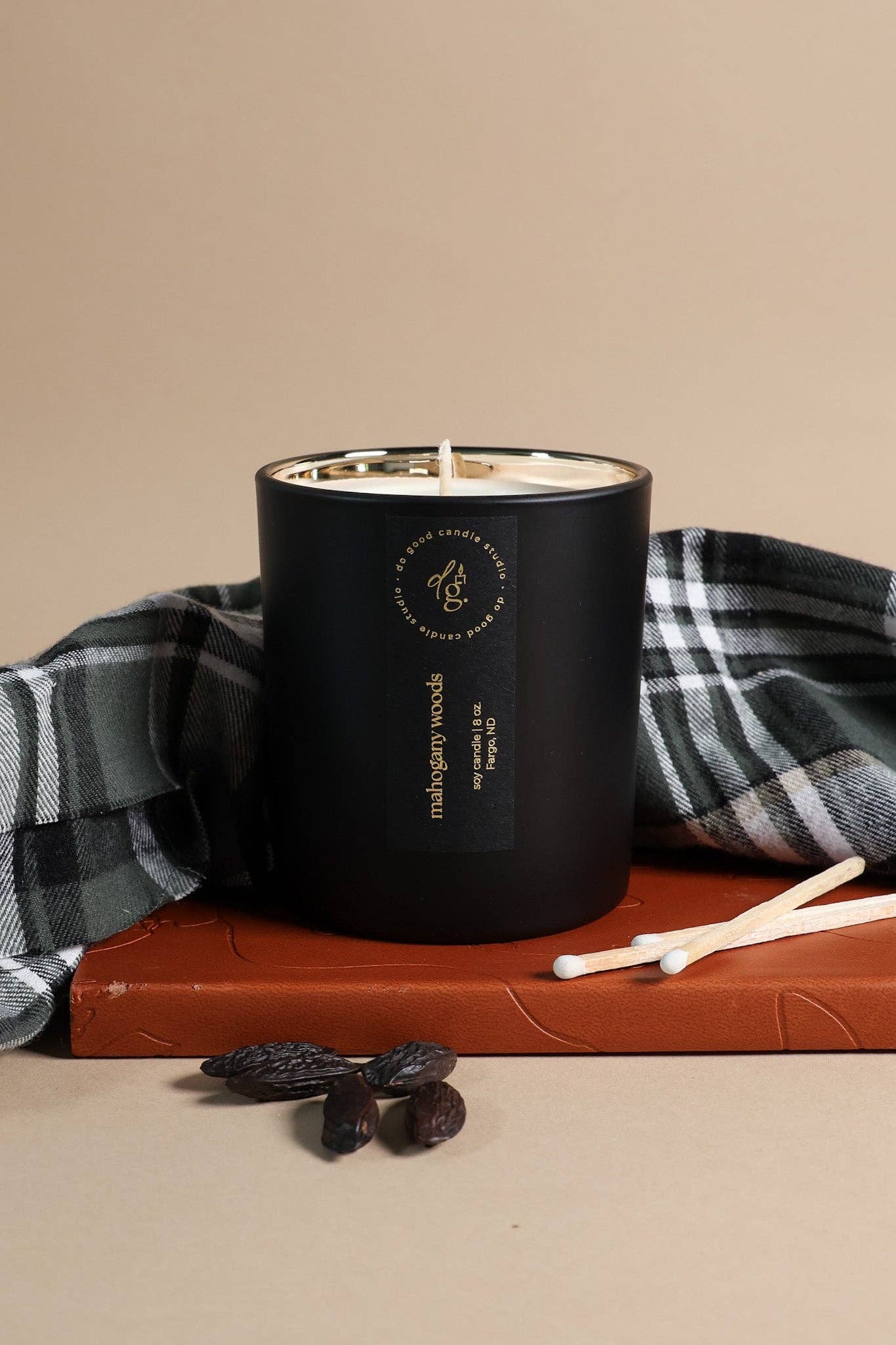 Do Good Candle Studio - Wholesale Jar/Filled Candle - Mahogany Woods | Signature Black Collection | Soy Candle3