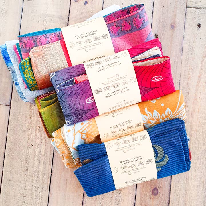 Shakti.ism - Wholesale Flat Wrap - XL reusable sari gift wraps, furoshiki 75x75cm, 30x30in4