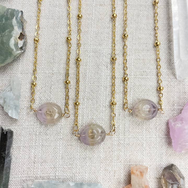 Ewelina Pas Jewelry - Wholesale Pendant/Charm Necklace - Ametrine Faceted Eye Delicate Necklace