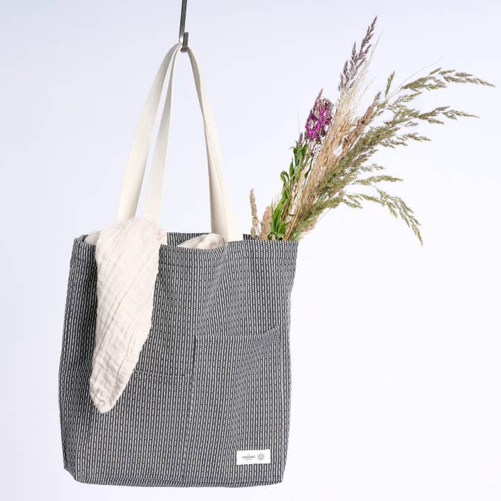 The Organic Company - Wholesale Tote Bag - Women's - Piqué Tote Bag - Evening gray1