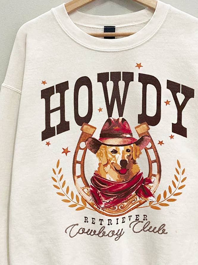Sweat-shirt Howdy Retriever pour la vente par Sweet Claire