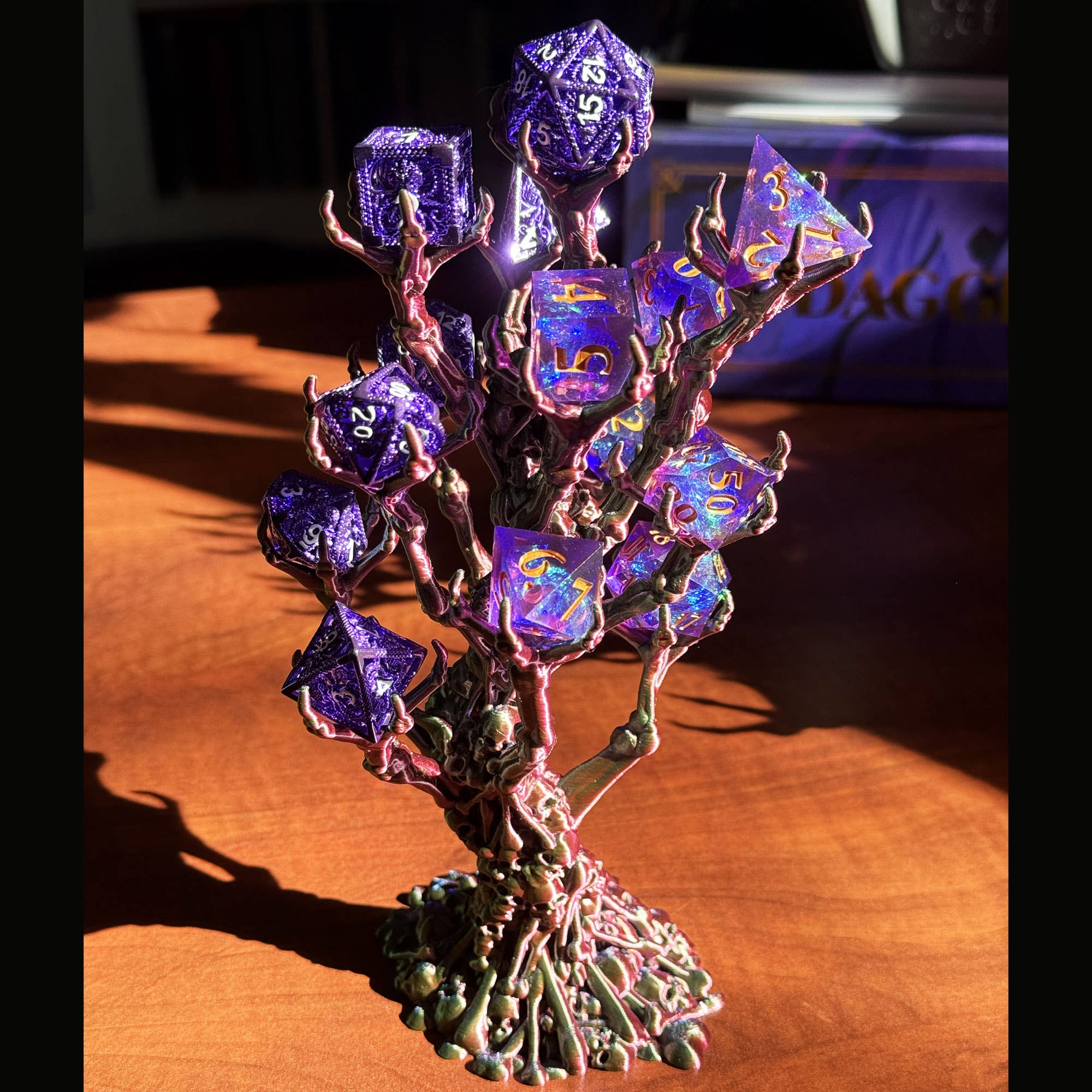 American Carver LLC - Wholesale Dice - Bone Tree Dice Keeper | TTRPG, D&D, Pathfinder, CoC3