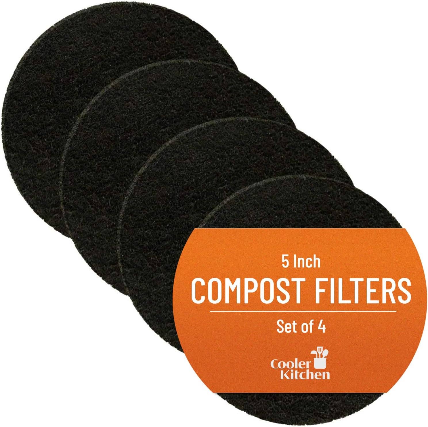 Cooler Kitchen - Wholesale Kitchen Tool/Gadget - Compost Bin Replacement Filters (Set Of 4)0